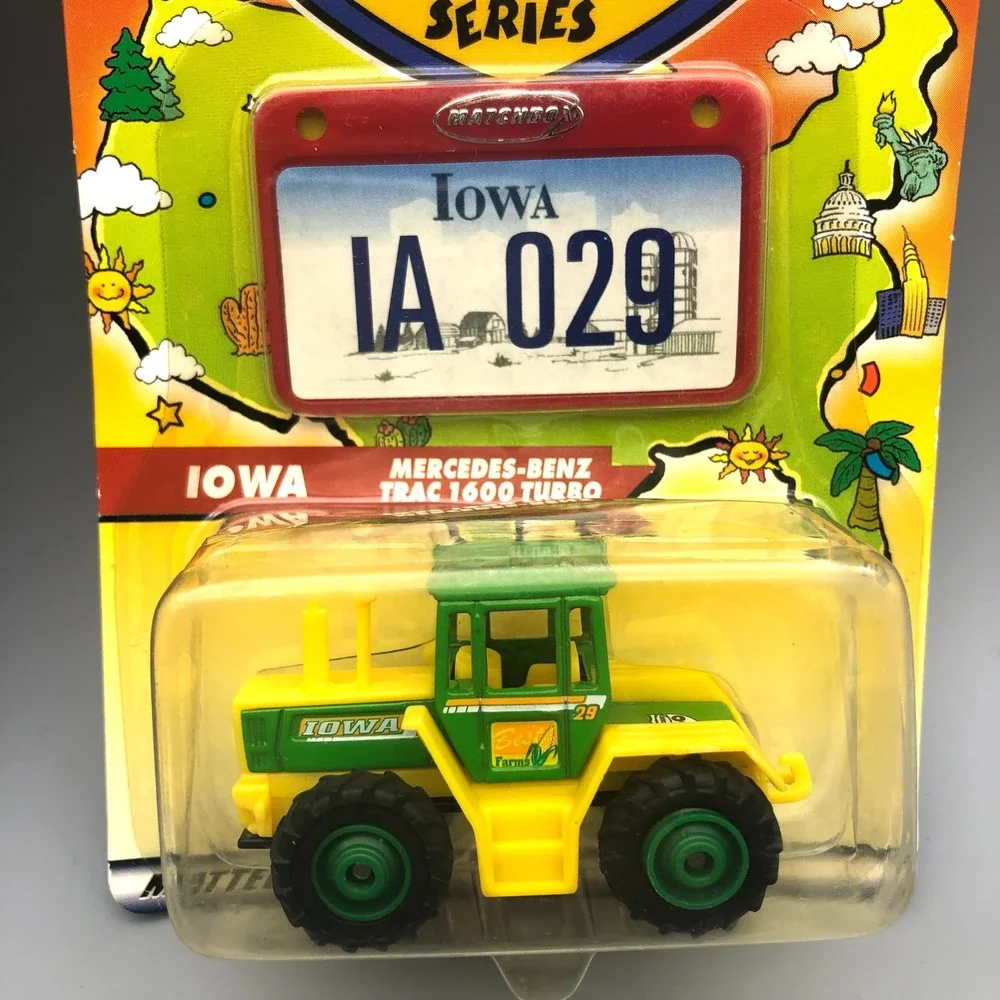 Matchbox Across America 50th Birthday Nebraska Ford Truck, Iowa Mercedes Tractor